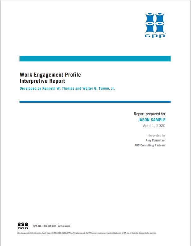 Work Engagement Profile Interpretive Report